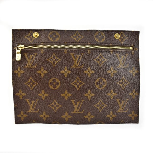 LOUIS VUITTON: Brown, "LV" Logo Inner Snap Pouch For Randonnee Bag (nu) - Picture 1 of 7